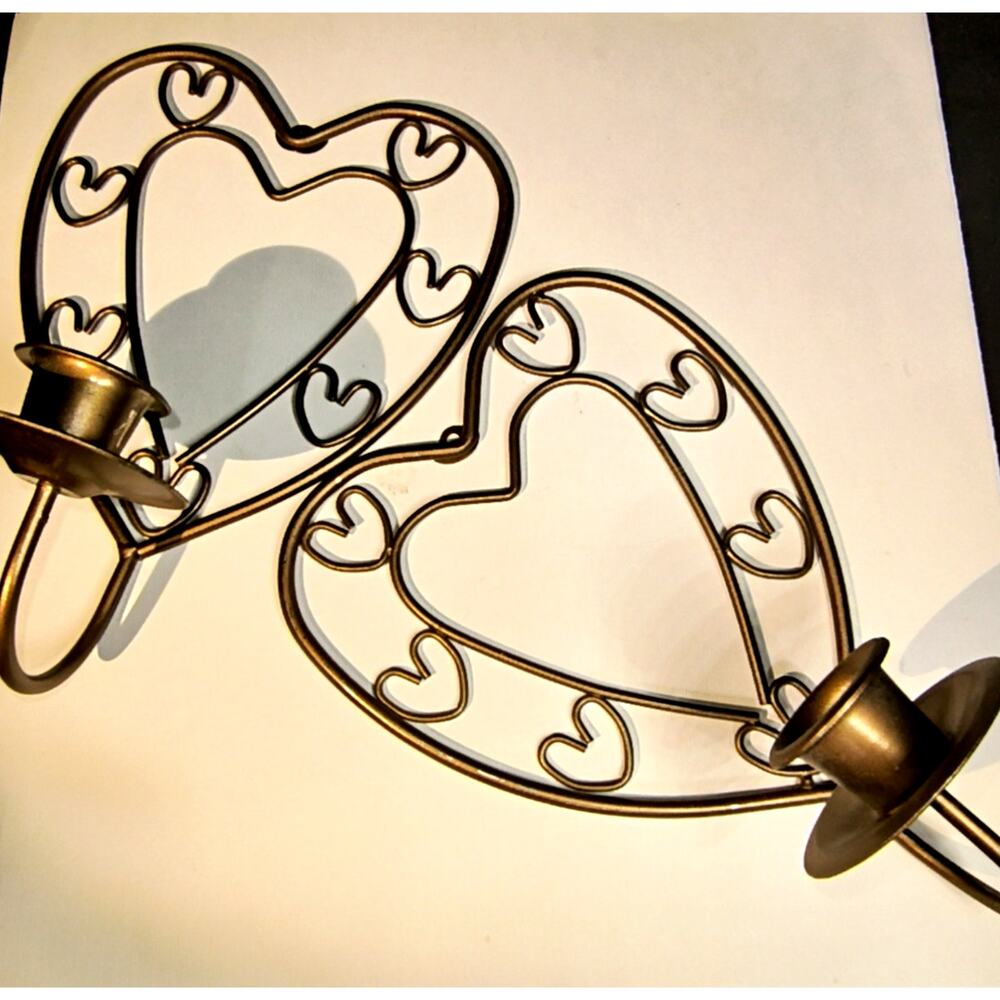1561.  Heart Candle Sconces by HomeCo